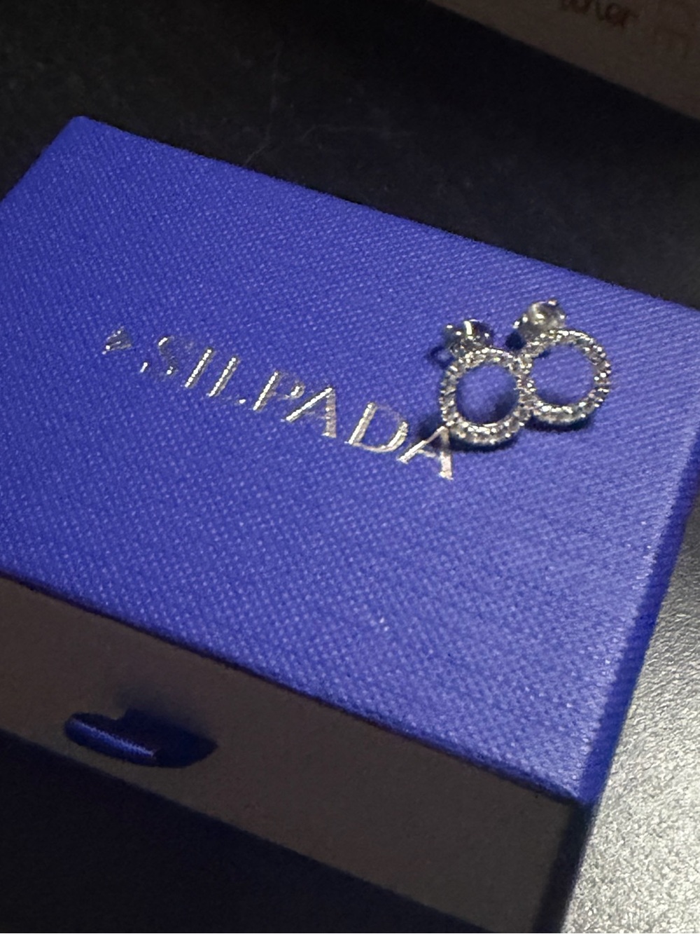 Silpada open circle CZ stud earrings. New. Never worn.